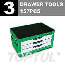 PRO-LINE SERIES W/3-Drawer Tool Chest-157PCS 3 DRAWER TOOLS 0