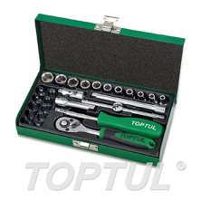 SIZE(mm) 27PCS -1/4" DR. 6PT&12PT Socket Set 0