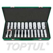 SIZE(mm) 22 PCS -1/2" DR. 6PT Flank Deep Socket Set 0