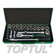 SIZE(mm&inch) 38 PCS -1/2" DR. 6PT Socket Set (METRIC & SAE) 0