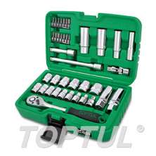 SIZE(mm) 39PCS -Professional Grade 3/8' DR. 6PT&12PT Flank Socket Set 0