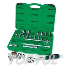 SIZE(mm) 24PCS -Professional Grade 1/2" DR. 6PT&12PT Flank Socket Set 0