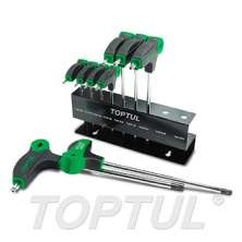 SIZE(T) 9PCS -L-Type Two Way Star & Tamperproof Key Wrench Set 0